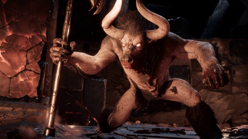 Minotaur bị giam giữ trong mê cung dưới lòng đất