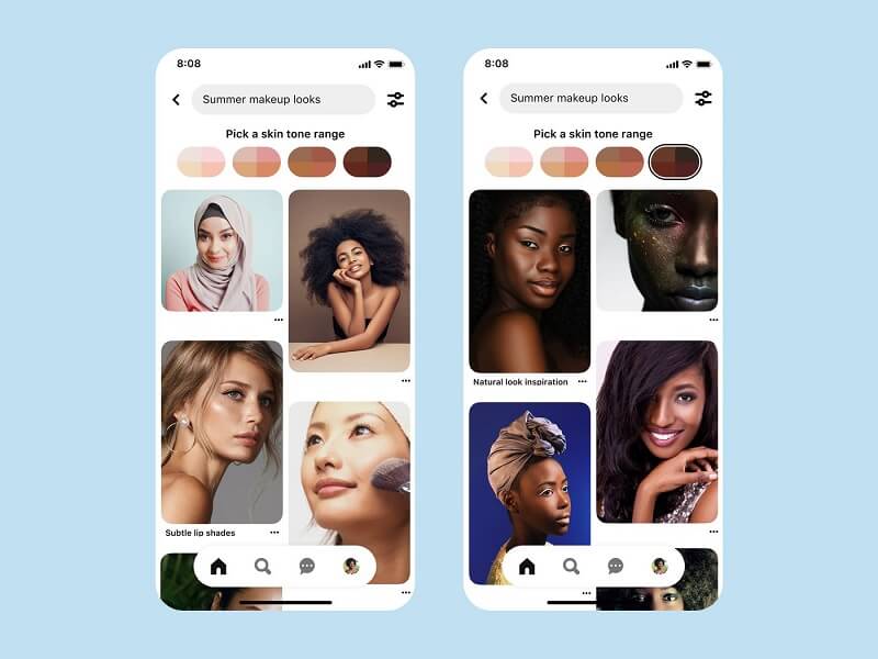 Giao diện Pinterest