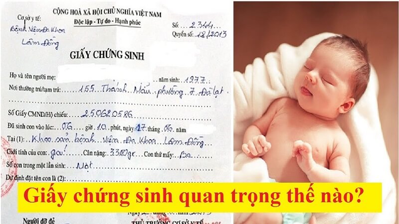 Vai trò của giấy chứng sinh cho trẻ