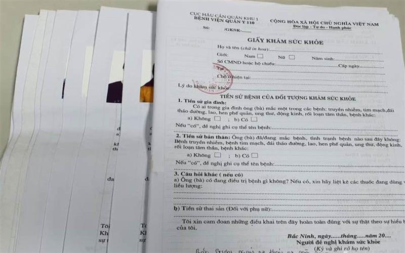 Hành vi làm giả giấy khám sức khỏe