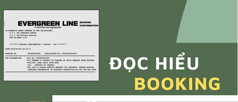 Nội dung trong phiếu booking confirmation