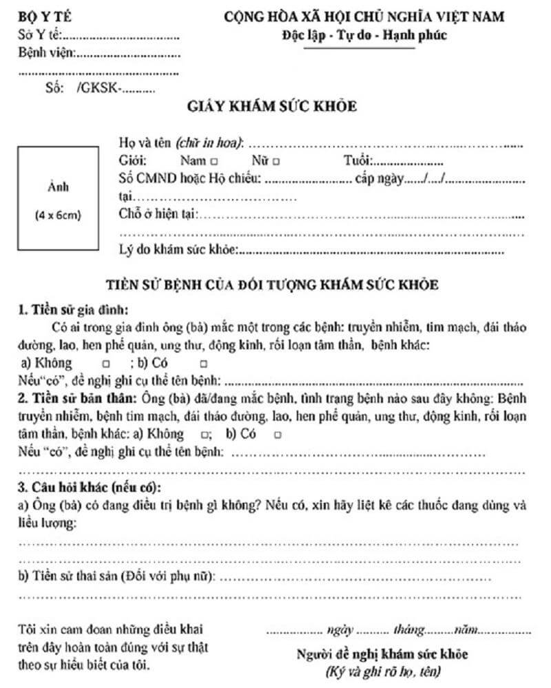 Điền thông tin bên trong hồ sơ xin việc bảo vệ