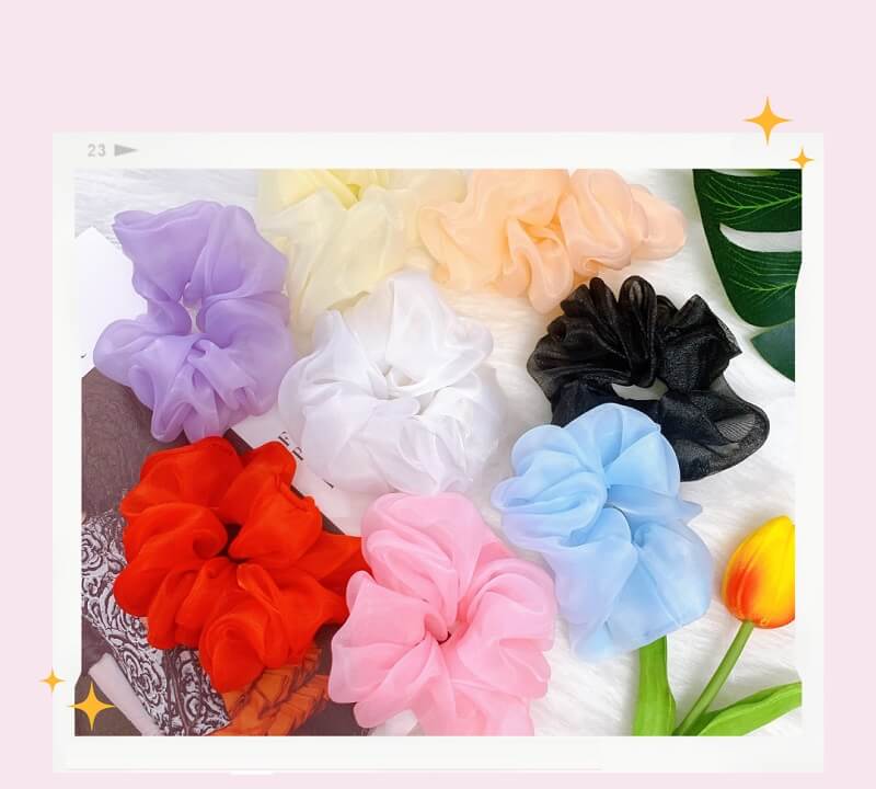 Hoa bằng vải voan kính