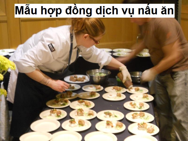 Mẫu hợp đồng dịch vụ nấu ăn
