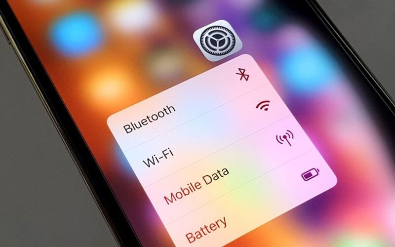 Có thể tắt mở các kết nối không dây nhanh chóng bằng 3D Touch