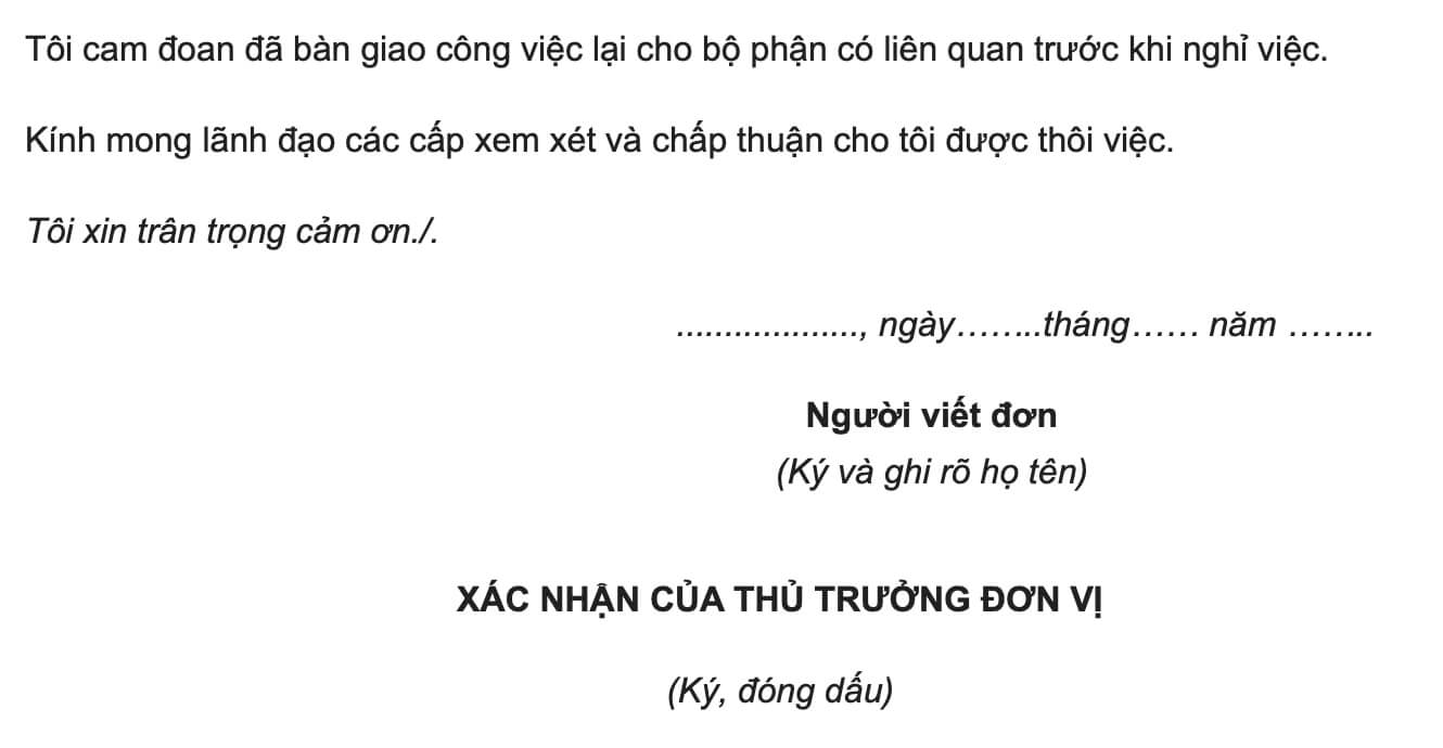 Kết thúc đơn như thế nào