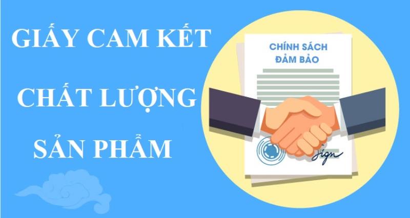 Mẫu giấy cam kết chất lượng sản phẩm kết thúc bằng chữ ký
