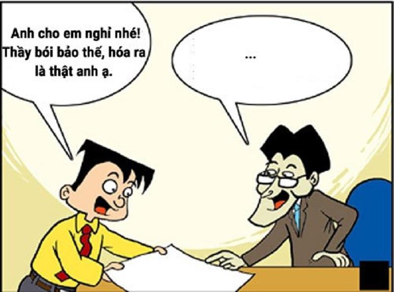 Viết đơn nghỉ việc vì thầy phán