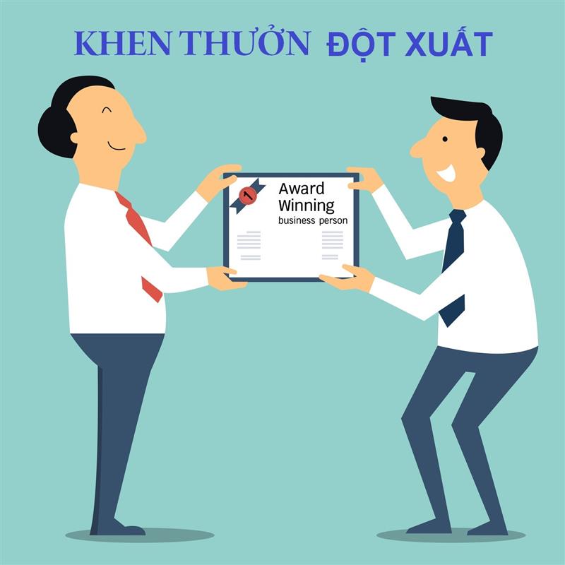 Nội dung trong bản quyết định khen thưởng cho nhân viên đột xuất