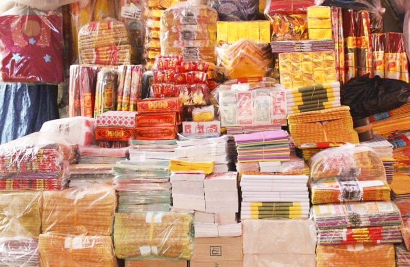 Kinh doanh vàng mã, Sớ đi chùa