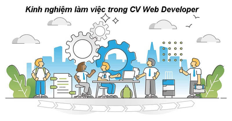 Kinh nghiệm làm việc trong CV Web Developer