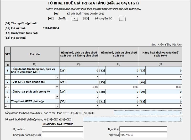 Cách lập mẫu báo cáo thuế chuẩn nhất