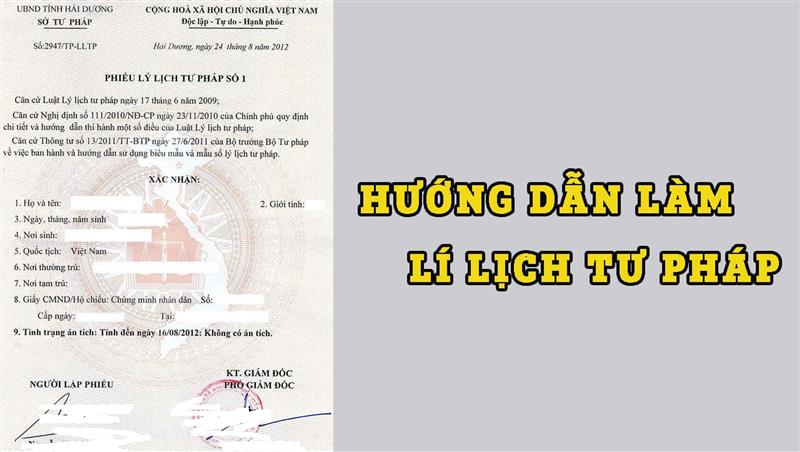 Làm lý lịch tư pháp