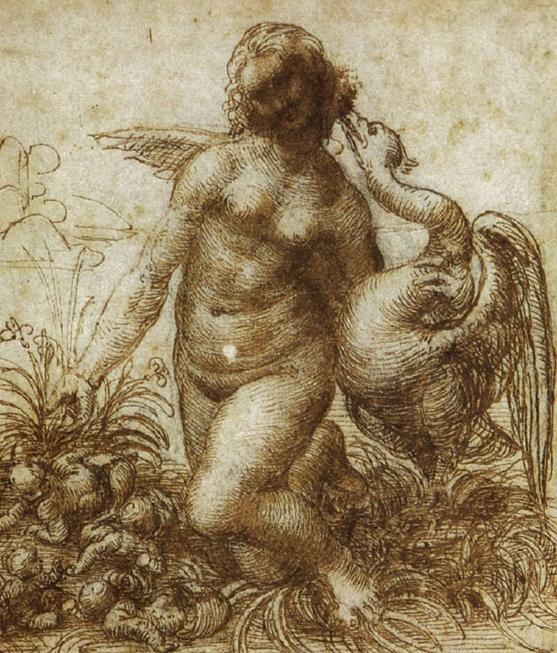 Bản phác thảo Leda and the Swan của Leonardo da Vinci