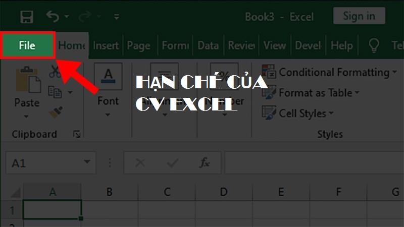 Những mặt hạn chế của file CV Excel