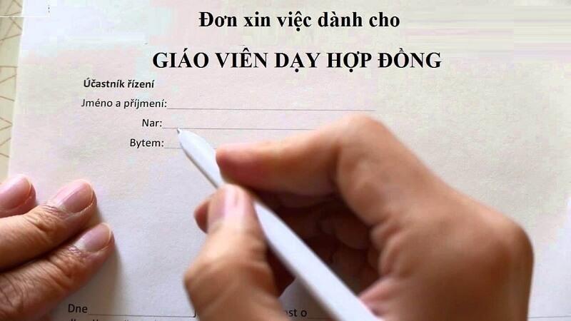 Mẫu đơn xin việc làm dành cho vị trí giáo viên dạy hợp đồng