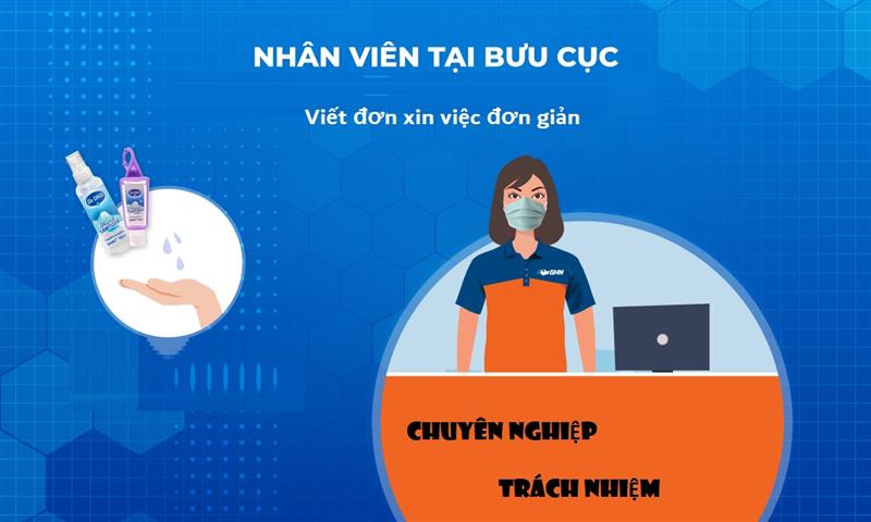 Bố cục hoàn chỉnh mẫu đơn xin việc vào bưu điện