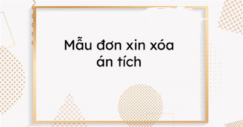 Mẫu đơn xin xóa án tích là gì