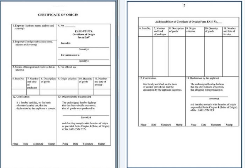 Nội dung của giấy chứng nhận xuất xưởng hàng hóa