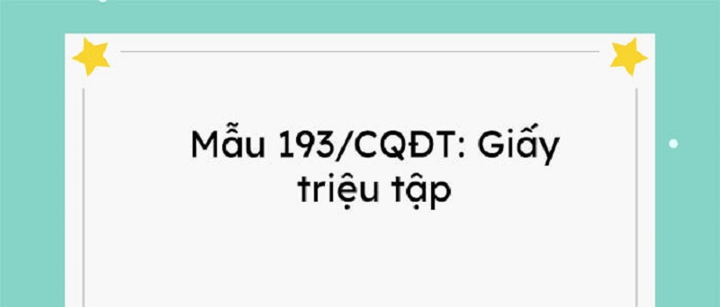 Mẫu giấy triệu tập của Công an