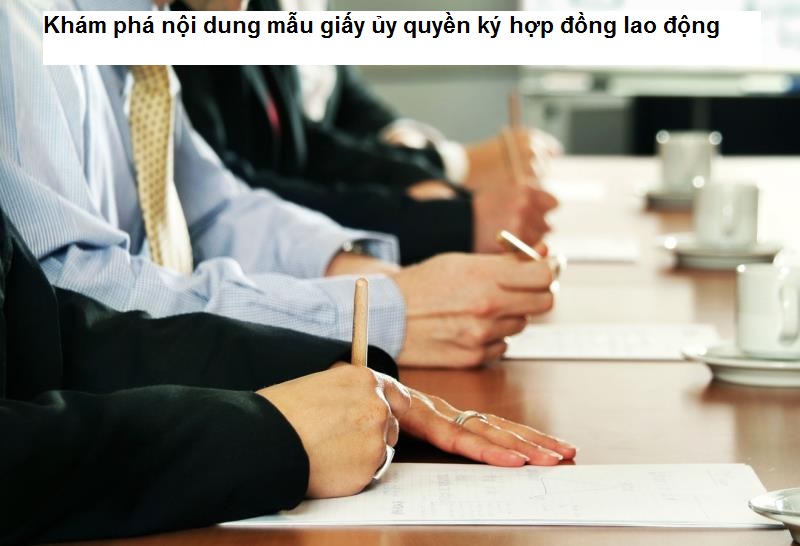 Mẫu giấy ủy quyền cho đại diện các nhóm người lao động