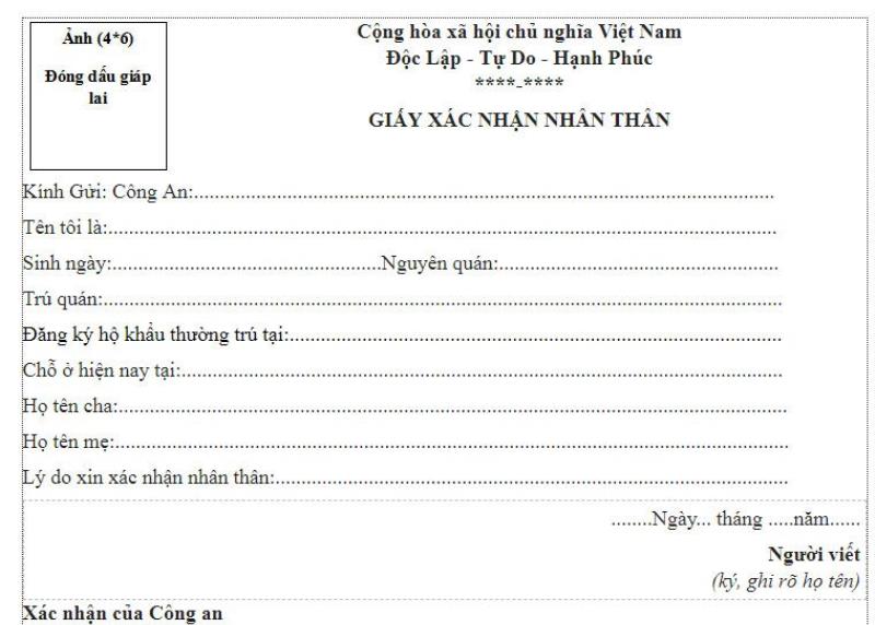 Cách viết mẫu giấy xác nhận nhân thân để xin việc