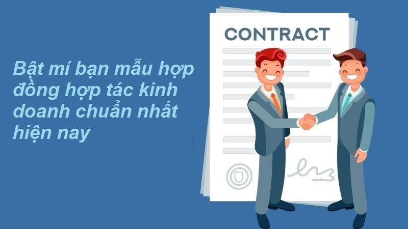 Phần cuối mẫu hợp đồng hợp tác kinh doanh