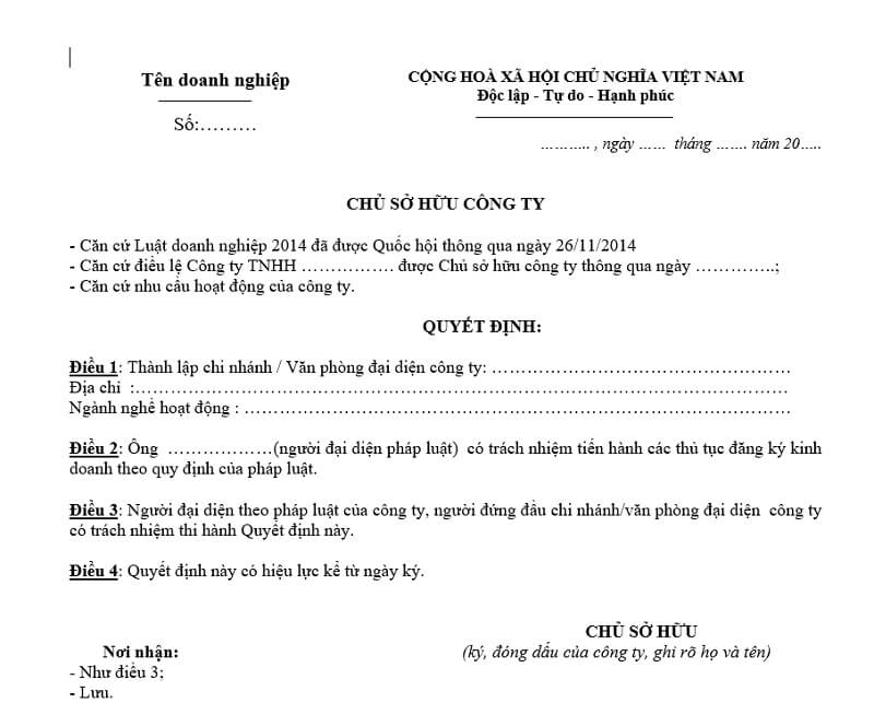 Cách viết quyết định như thế nào