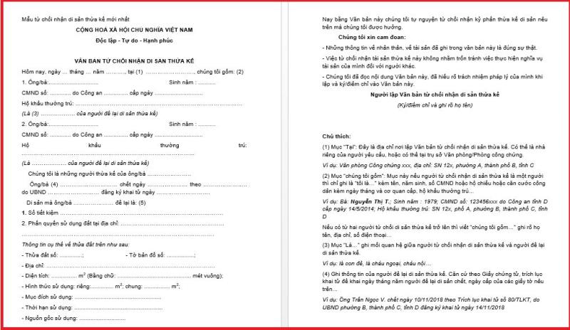 Điền đầy đủ thông tin