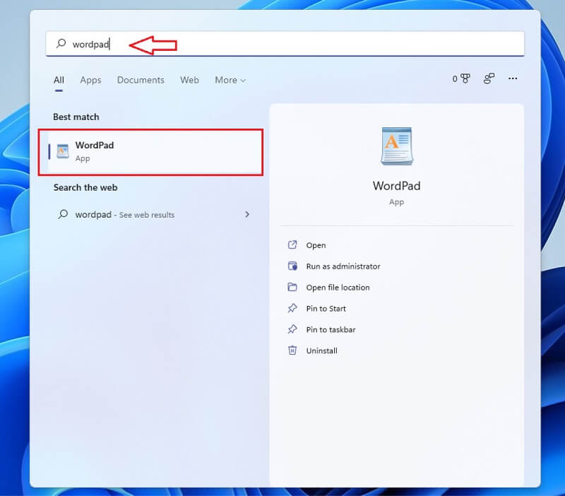 Wordpad có tốc độ khởi động nhanh hơn Word