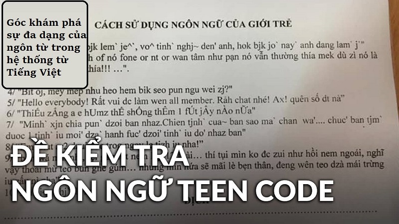 Sử dụng teencode cho những mục đích gì?
