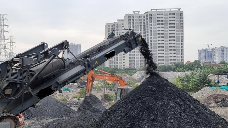 Nghiền và sàng rác thải để ứng dụng trong ngành xây dựng