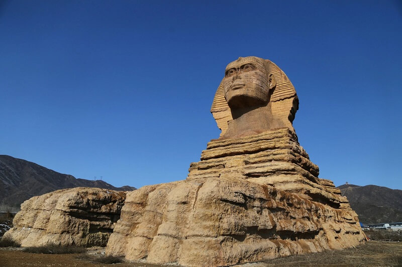 Tượng nhân sư có ngoại hình giống với quái vật Sphinx trong thần thoại