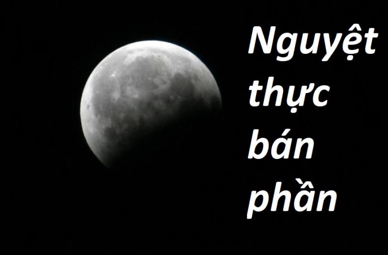 Nguyệt thực nửa tối cần quan sát bằng kính thiên văn