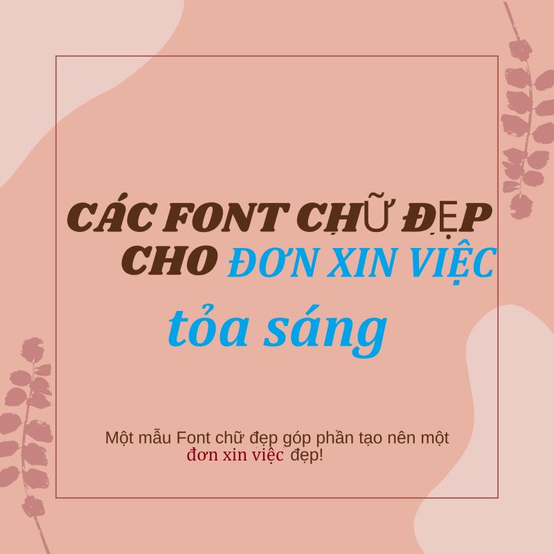 Kiểu font chữ lý tưởng để viết đơn xin việc