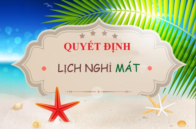 Nội dung chính trong mẫu quyết định đi nghỉ mát cho nhân viên