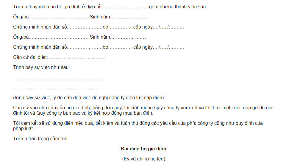 Trình bày nội dung chính có trong đơn xin