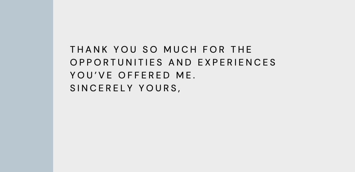 Phần cuối đơn xin nghỉ việc tiếng Anh viết ra sao