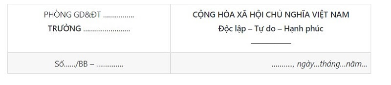 Cách soạn thảo biên bản bàn giao cơ sở vật chất 