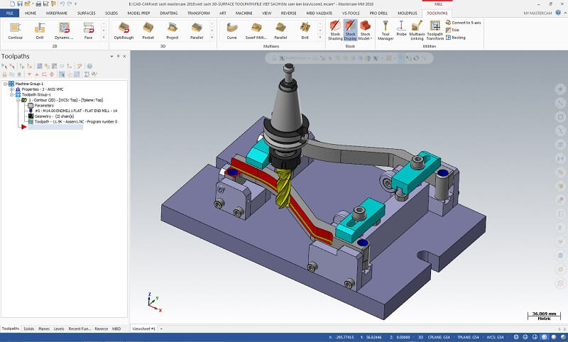 Mastercam hỗ trợ thiết kế và gia công trên máy CNC