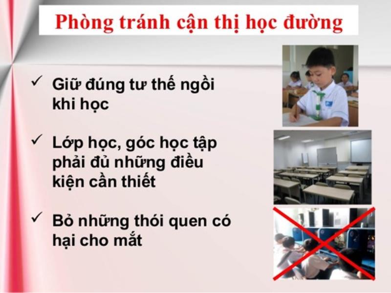 Biện pháp phòng chống cận thị học đường cho học sinh