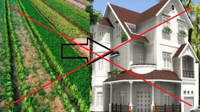 Đất ở đã chuyển thành đất phi nông nghiệp thì không được phép xây nhà ở