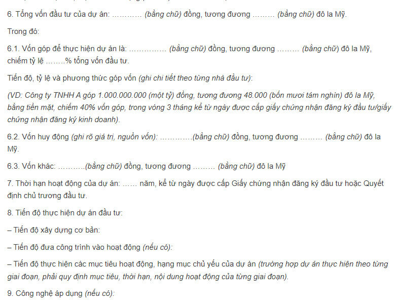 Mỗi một điều khoản có một nội dung khác nhau