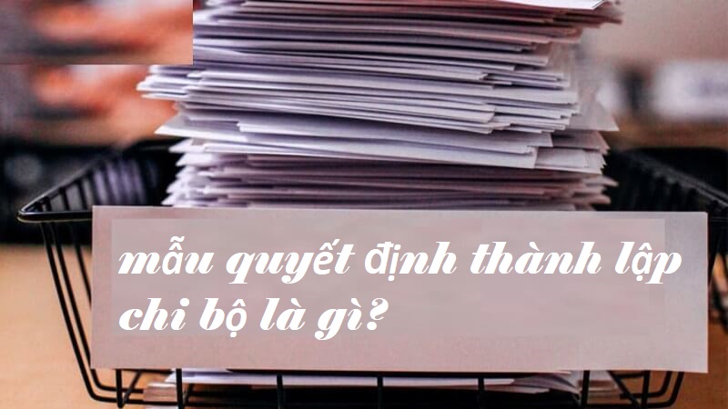 Mẫu quyết định thành lập chi bộ là gì?