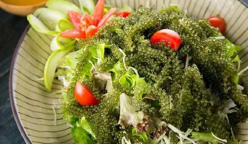 Món salad rong nho cá ngừ ngon miệng