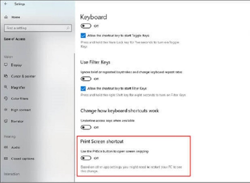 Tạo phím tắt cho Snip & Sketch
