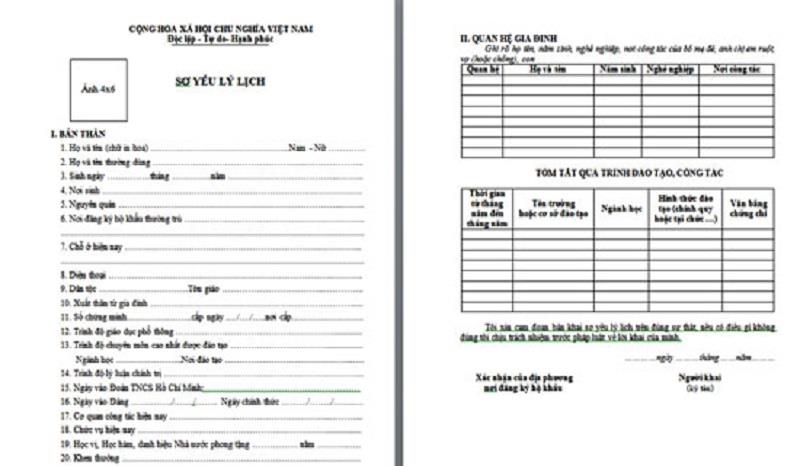 Hướng dẫn viết sơ yếu lý lịch du học hoàn chỉnh
