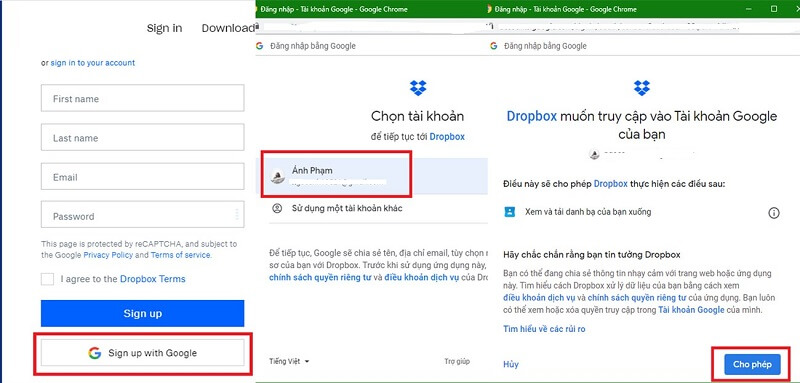 Bạn có thể sử dụng Dropbox ngay trên trình duyệt