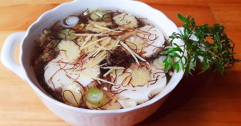 Món súp rong tóc tiên chay