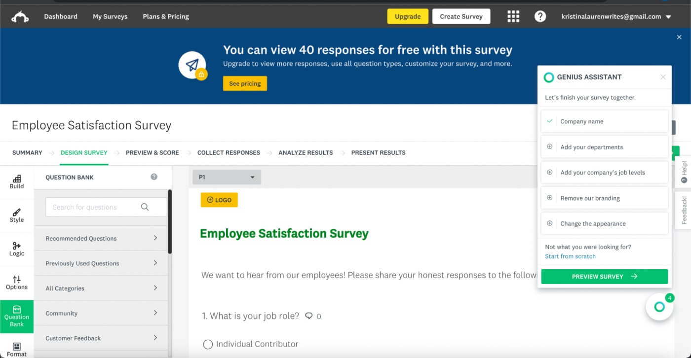 Tạo hệ thống câu hỏi và các sự lựa chọn